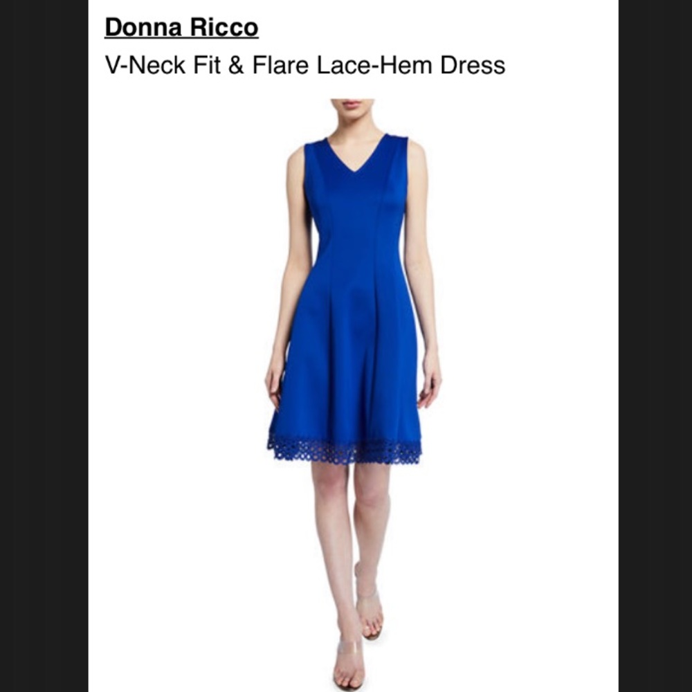 Beautiful and Brand New Donna Ricco  Blue Dress